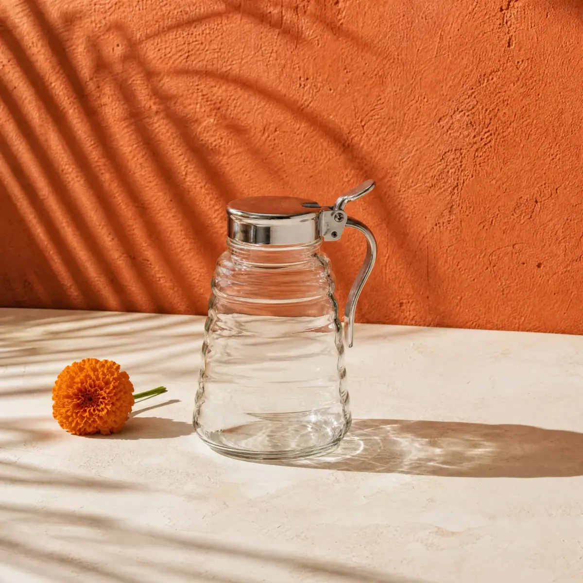 Glass Syrup Dispenser, 400 ml, Clear glass, main view