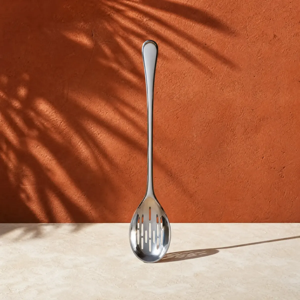 Slotted Serving Spoon, 27 cm, Polished steel, main view
