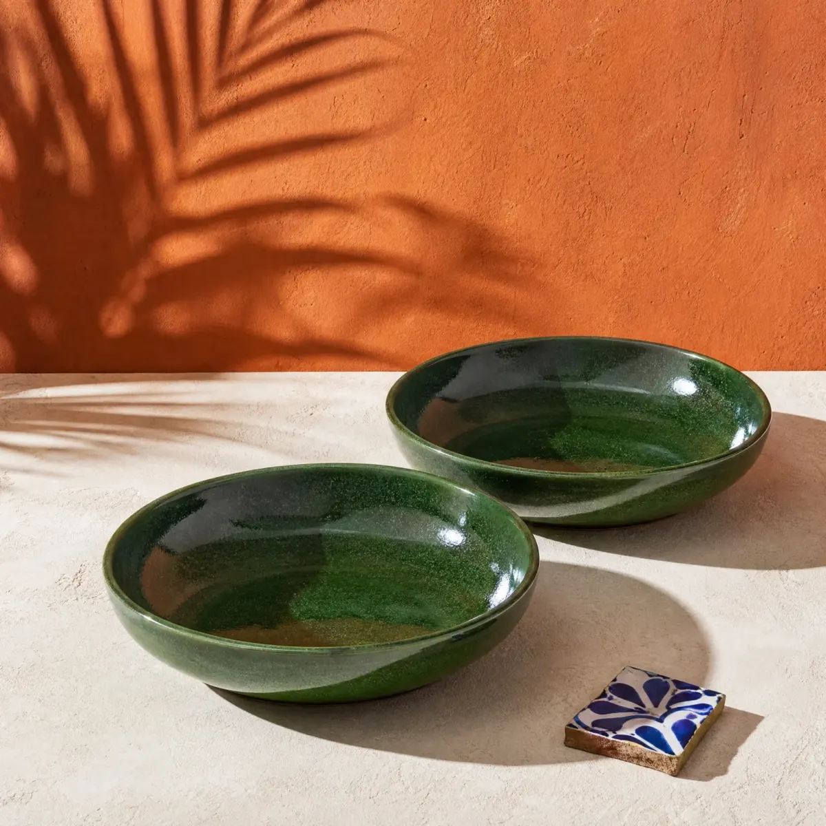 Nopal Coupe Soup Plate 23 cm, Set of 2, Nopal (deep green), main view